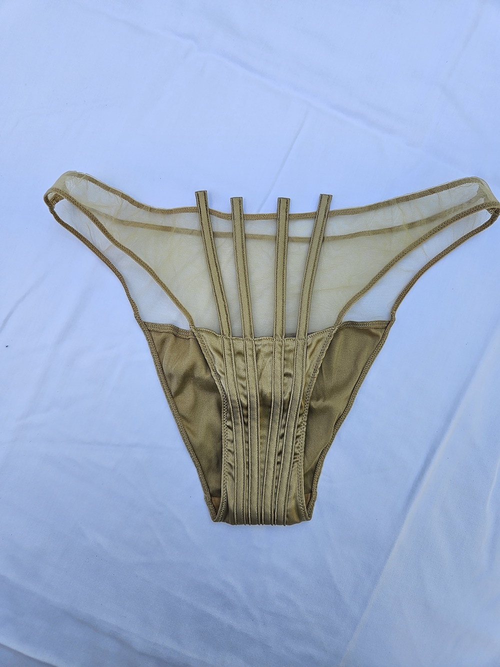 La Perla Women's Gold Strappy Bikini Bottom